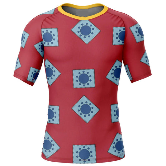 One Piece Luffy Wano Kimono Premium Short Sleeve Rash Guard - MADE TO ORDER 2 WEEK DISPATCH