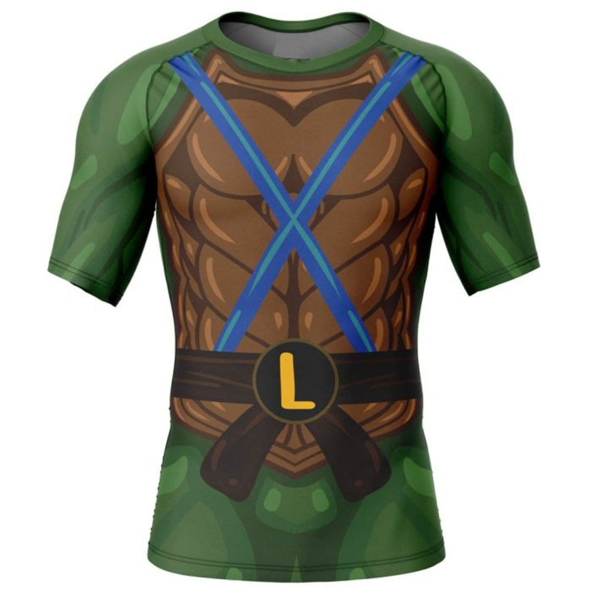 Teenage Mutant Ninja Turtle Leonardo Premium Short Sleeve Rash Guard - MADE TO ORDER 2 WEEK DISPATCH