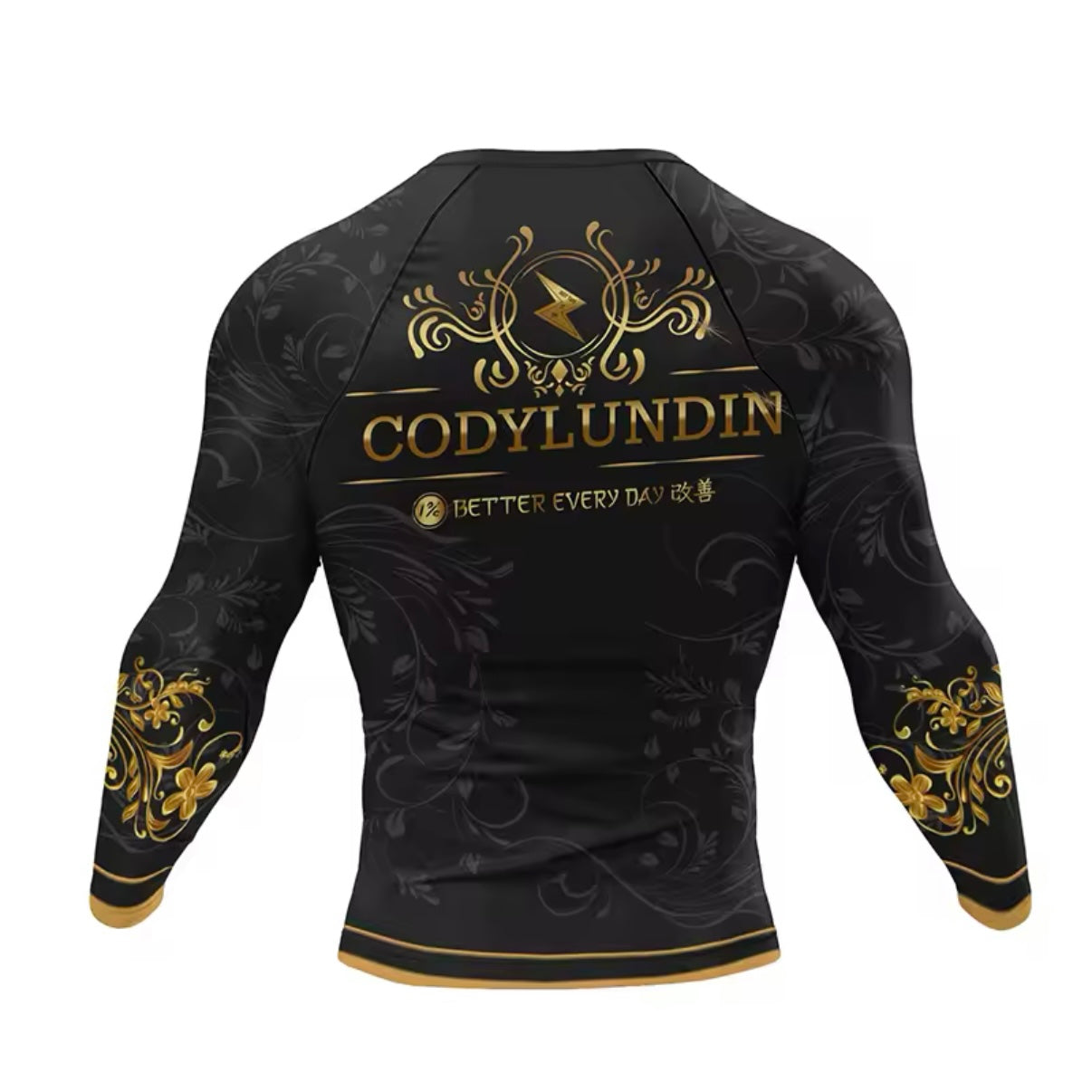 Black & Gold Premium BJJ / MMA Rash Guard - LONG & SHORT SLEEVE VARIATIONS - MADE TO ORDER 2 WEEK DISPATCH