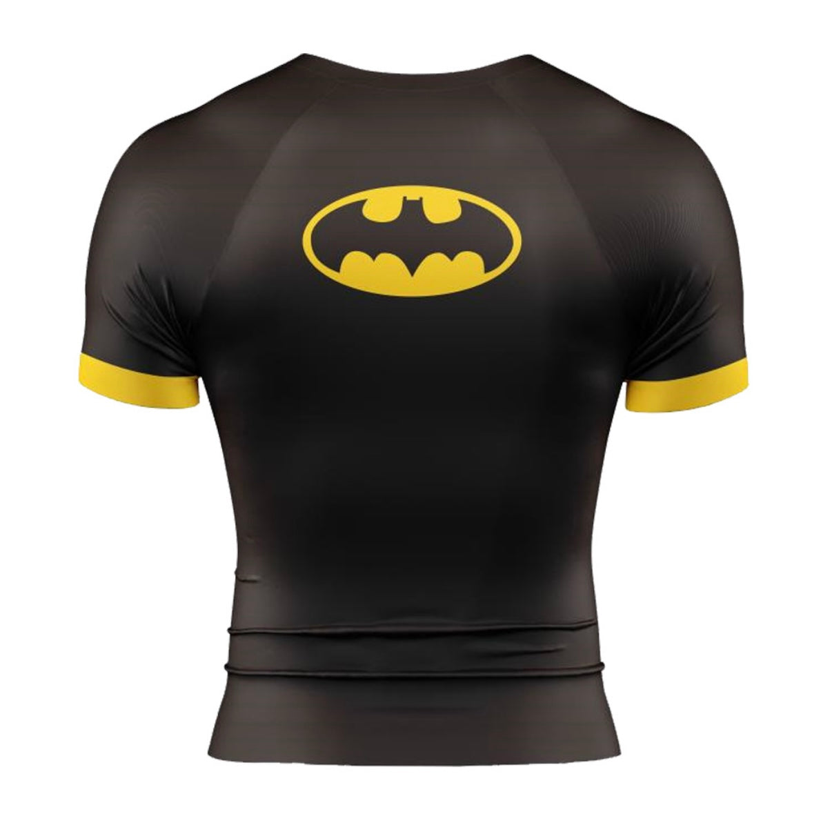 Black & Yellow Batman Premium Short Sleeve Rash Guard - MADE TO ORDER 2 WEEK DISPATCH