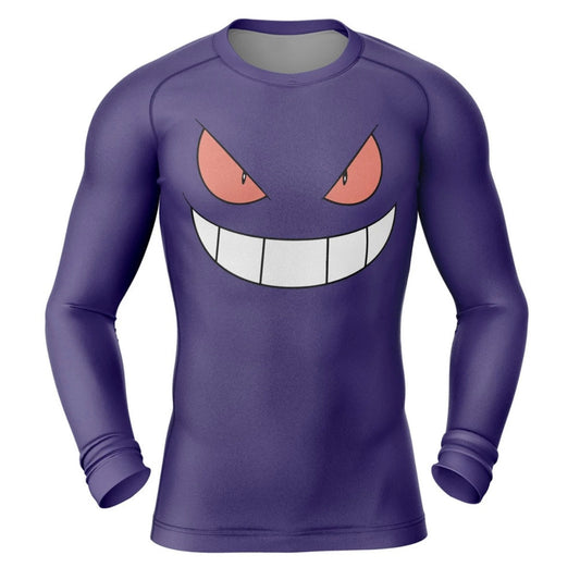 Pokemon Gengar Premium Rash Guard - LONG OR SHORT SLEEVE - MADE TO ORDER 2 WEEK DISPATCH