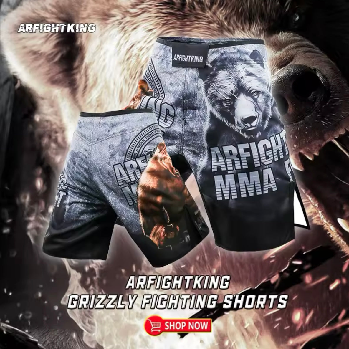 Bear Fight Premium MMA Grappling Shorts - MADE TO ORDER 2 WEEK DISPATCH