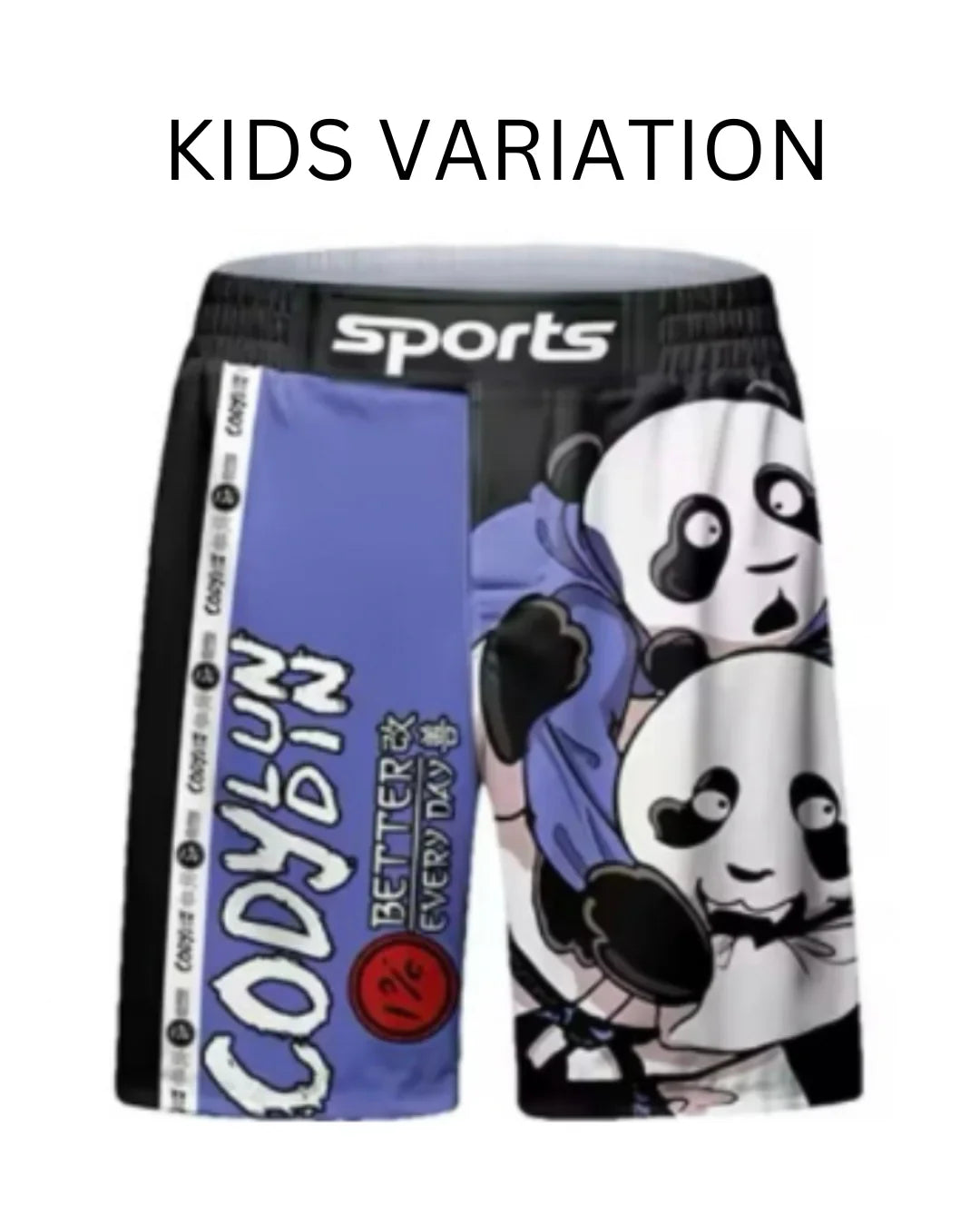 Judo Panda Premium BJJ No Gi / MMA Grappling Shorts - MADE TO ORDER 2 WEEK DISPATCH