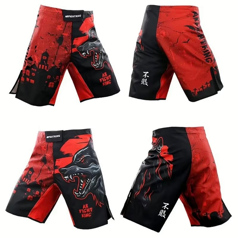 Red Werewolf Premium MMA Grappling Shorts - MADE TO ORDER 2 WEEK DISPATCH