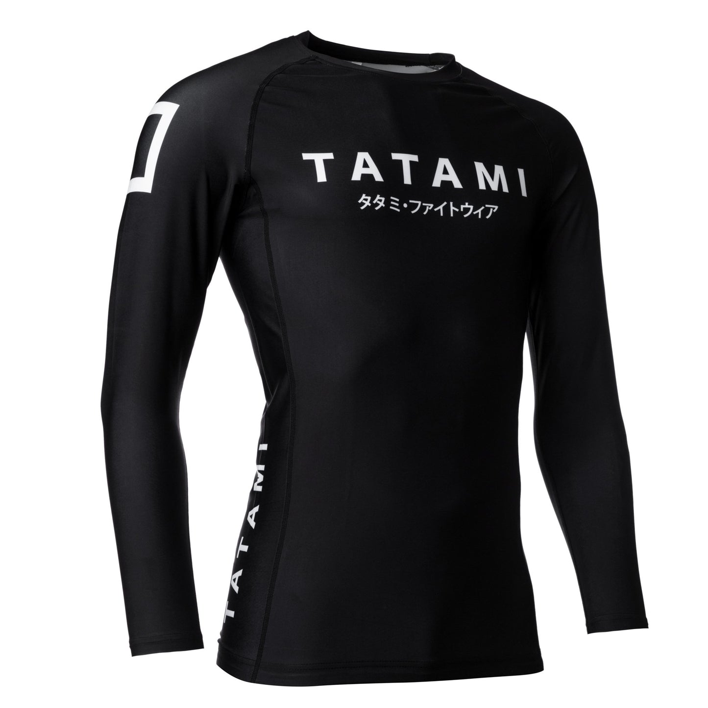 Tatami Adults Katakana Long Sleeve Rash Guard - Black