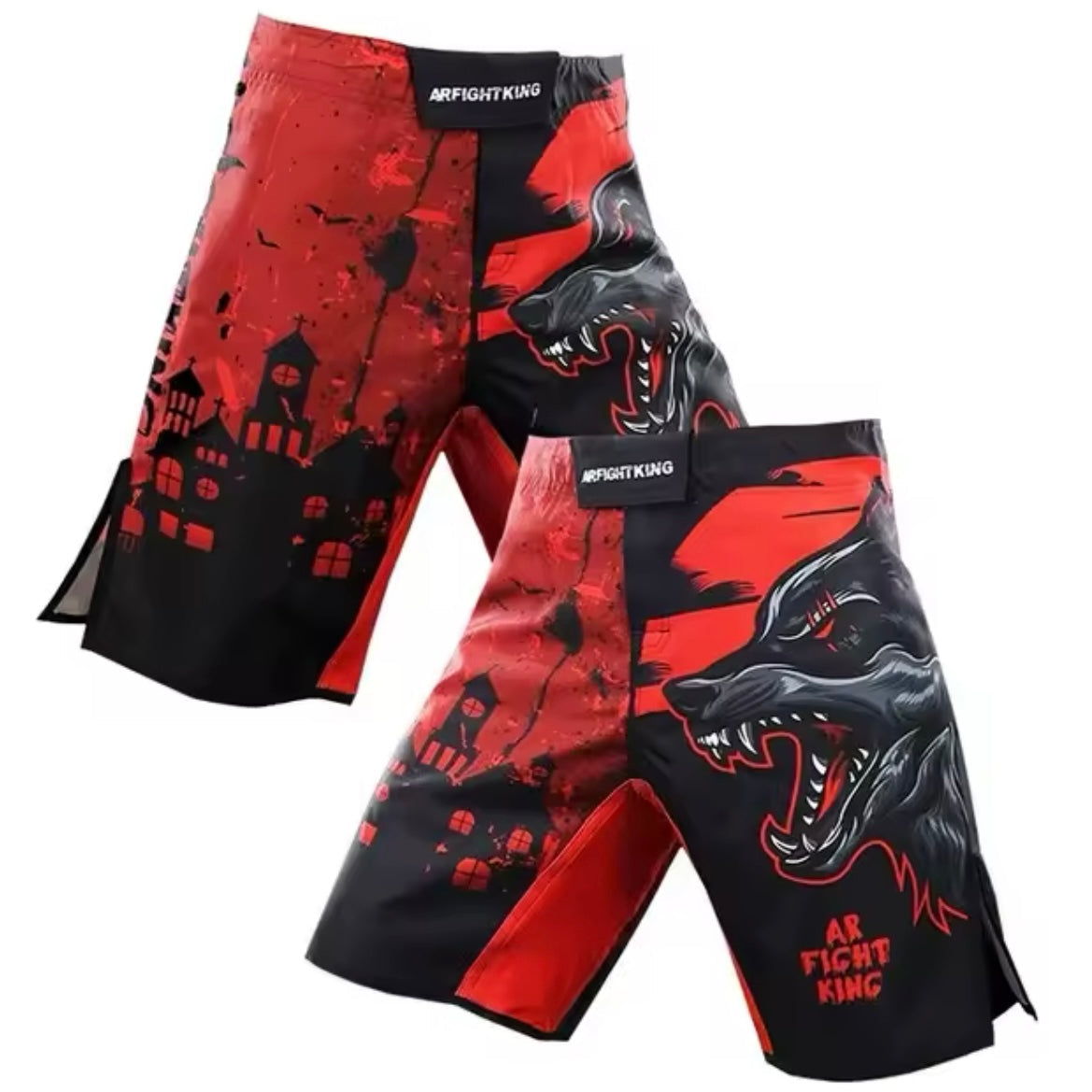 Red Werewolf Premium MMA Grappling Shorts - MADE TO ORDER 2 WEEK DISPATCH