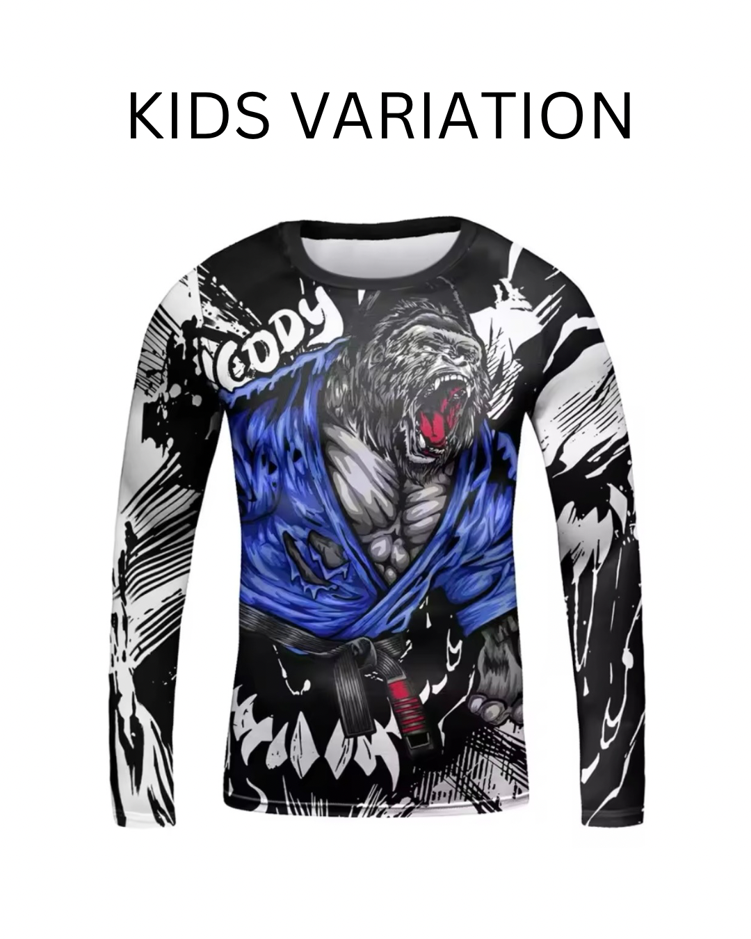 Gorilla Rage Premium BJJ / MMA Rash Guard - LONG & SHORT SLEEVE VARIATIONS - MADE TO ORDER 2 WEEK DISPATCH
