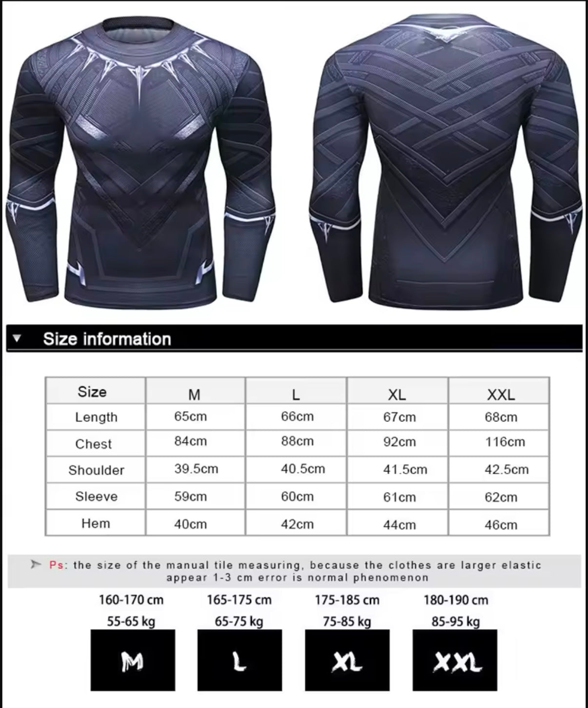 Black Panther Premium BJJ No Gi Set. Includes Rash Guard, Shorts & Spats