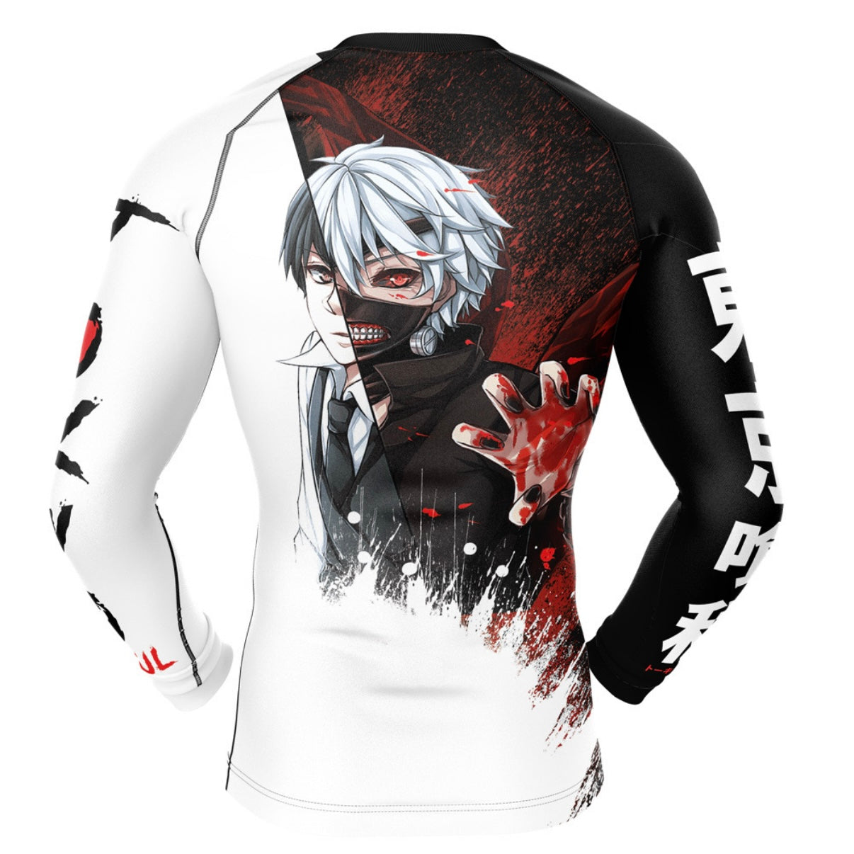 Tokyo Ghoul Ken Kaneki Premium Rash Guard - LONG OR SHORT SLEEVE - MADE TO ORDER 2 WEEK DISPATCH
