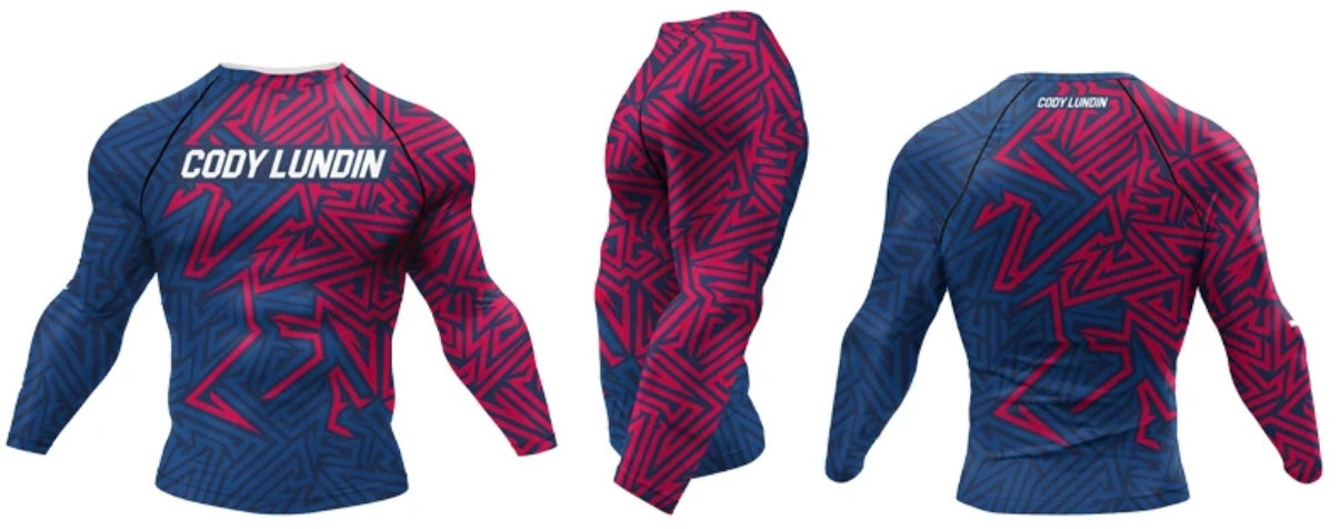 Abstract Geometric Premium BJJ / MMA Rash Guard - LONG & SHORT SLEEVE VARIATIONS - MADE TO ORDER 2 WEEK DISPATCH