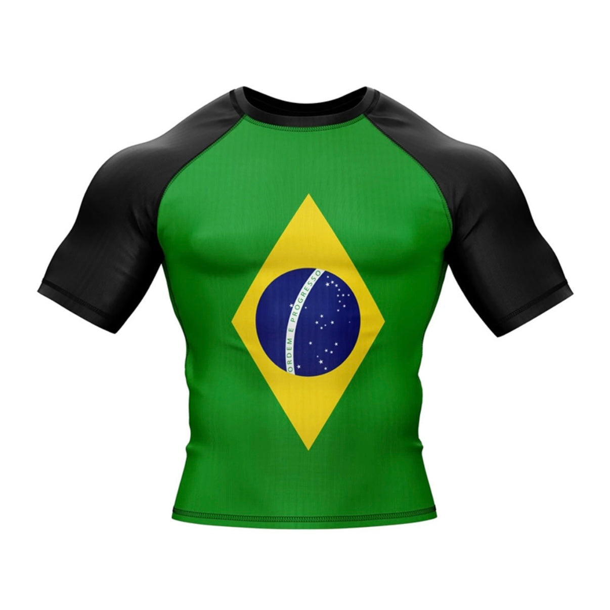 Brazil (Brasil) Premium Rash Guard - LONG OR SHORT SLEEVE - MADE TO ORDER 2 WEEK DISPATCH