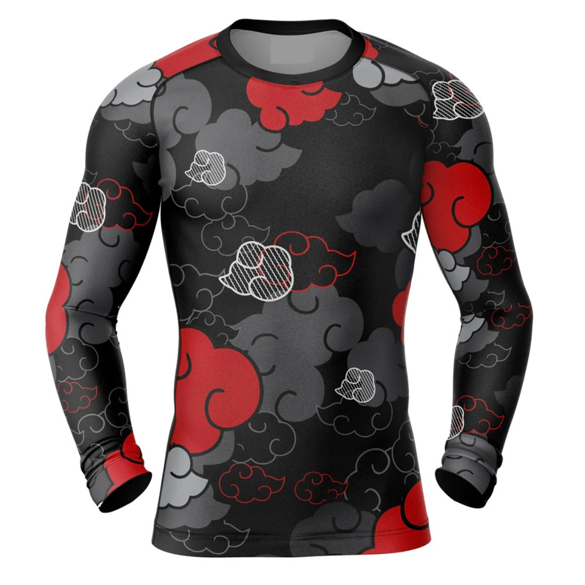 Naruto Black Aloha Akatsuki Premium Rash Guard - LONG OR SHORT SLEEVE - MADE TO ORDER 2 WEEK DISPATCH