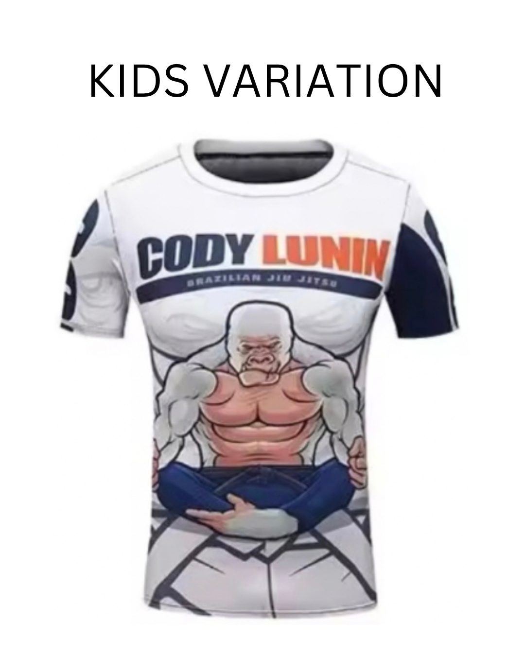 White Gorilla Premium BJJ / MMA Rash Guard - LONG & SHORT SLEEVE VARIATIONS - MADE TO ORDER 2 WEEK DISPATCH