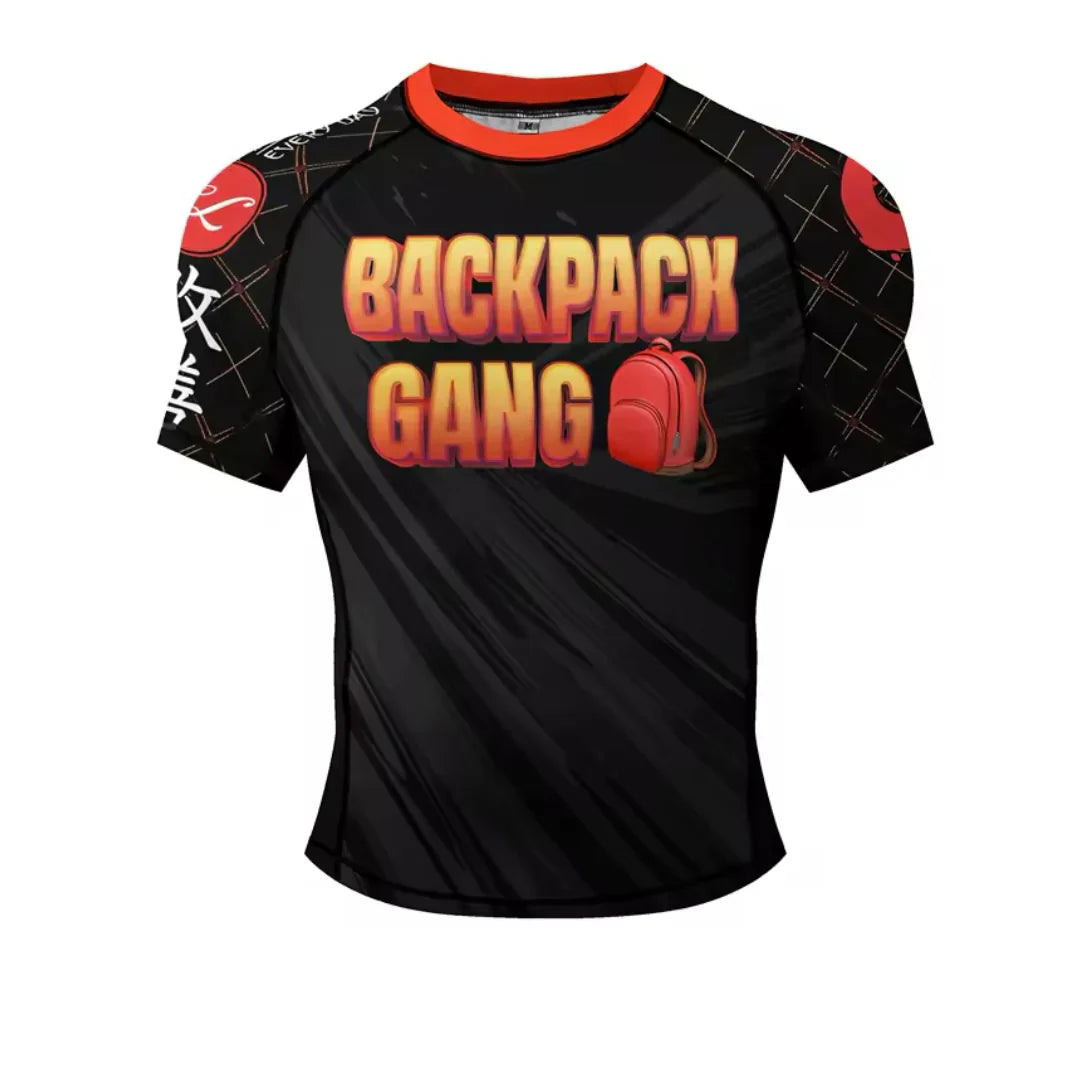 Backpack Gang Premium BJJ / MMA Rash Guard - LONG & SHORT SLEEVE VARIATIONS - MADE TO ORDER 2 WEEK DISPATCH