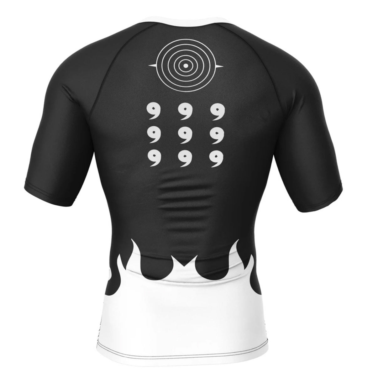 Naruto 6 Paths Monochrome Premium Short Sleeve Rash Guard - MADE TO ORDER 2 WEEK DISPATCH