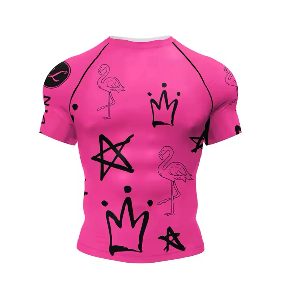 Pink Flamingo Premium BJJ / MMA Rash Guard - LONG & SHORT SLEEVE VARIATIONS - MADE TO ORDER 2 WEEK DISPATCH