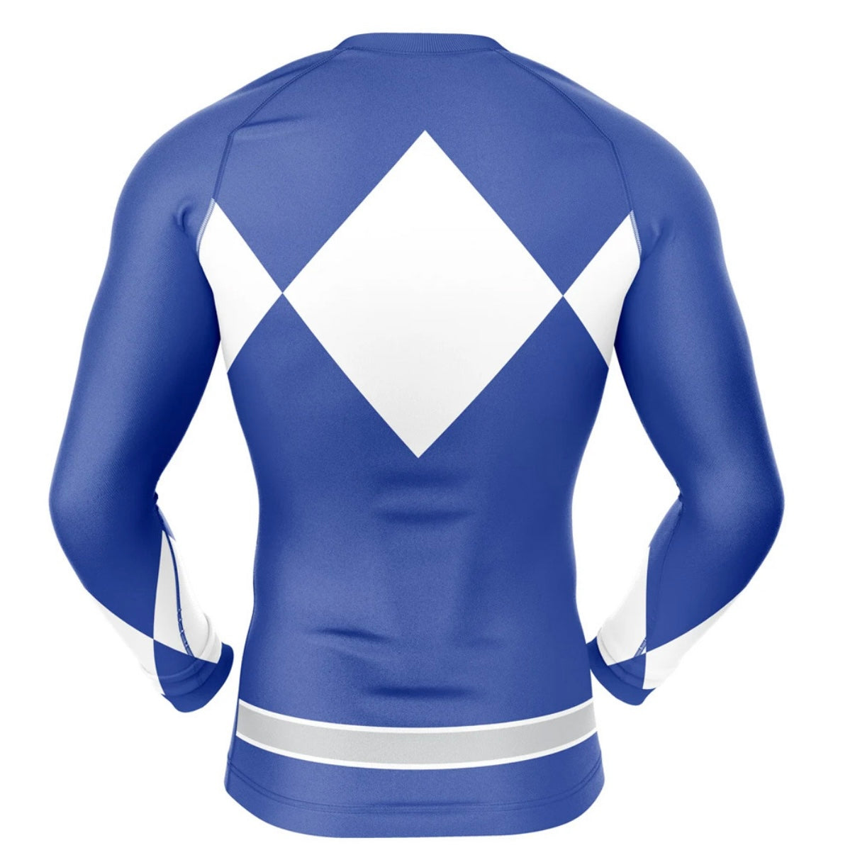 Blue Power Ranger Premium Rash Guard - LONG OR SHORT SLEEVE - MADE TO ORDER 2 WEEK DISPATCH