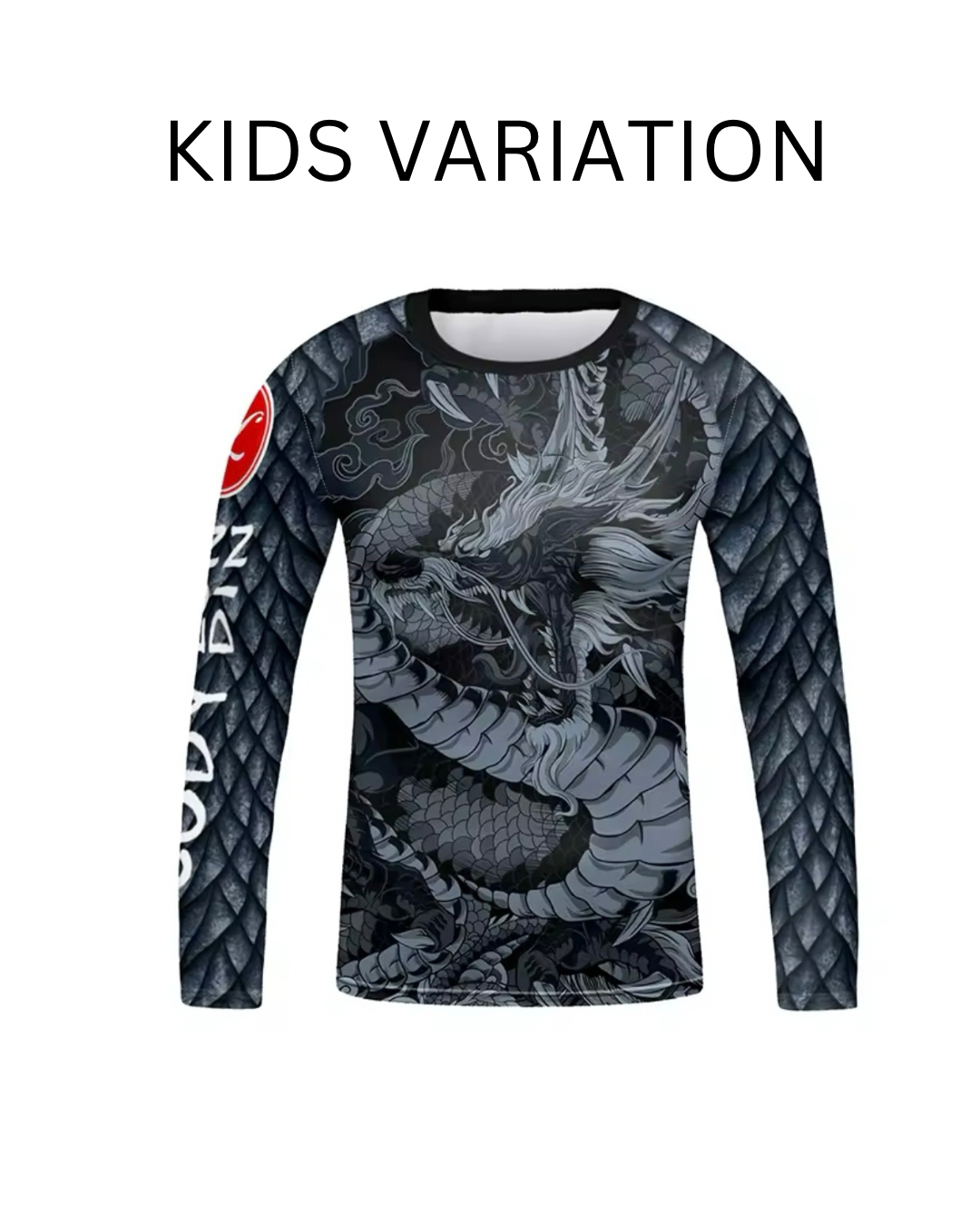Black Dragon Premium BJJ / MMA Rash Guard - LONG & SHORT SLEEVE VARIATIONS - MADE TO ORDER 2 WEEK DISPATCH