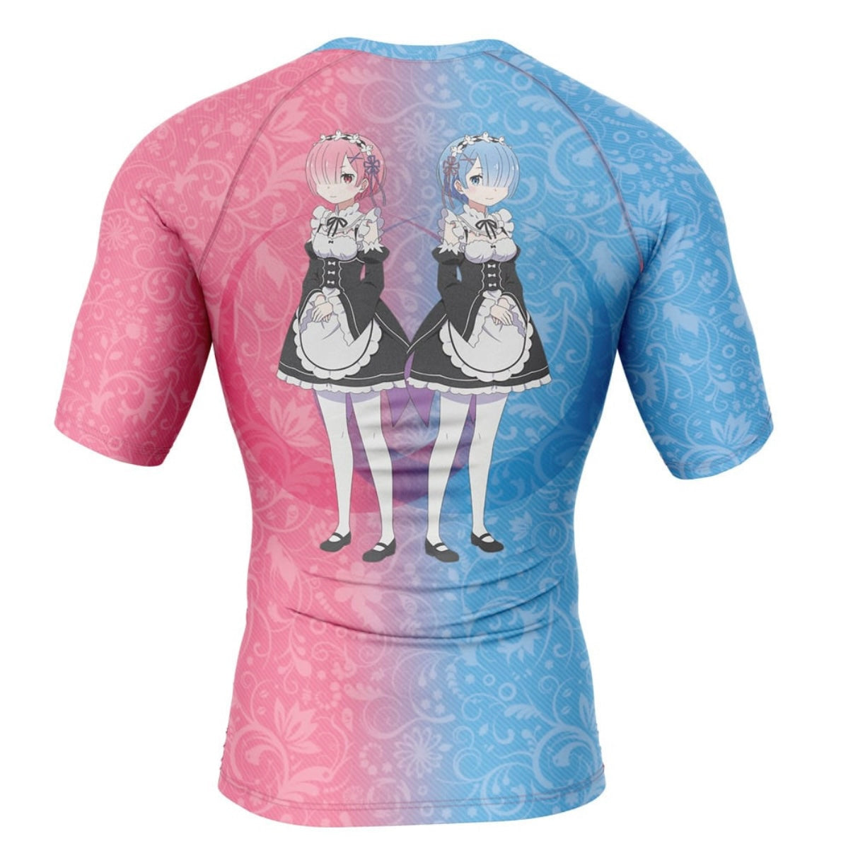 Re:Zero Twin Rem And Ram Premium Short Sleeve Rash Guard - MADE TO ORDER 2 WEEK DISPATCH