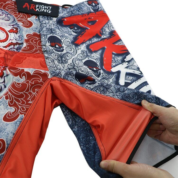 Red Cross Skull Premium MMA Grappling Shorts - MADE TO ORDER 2 WEEK DISPATCH