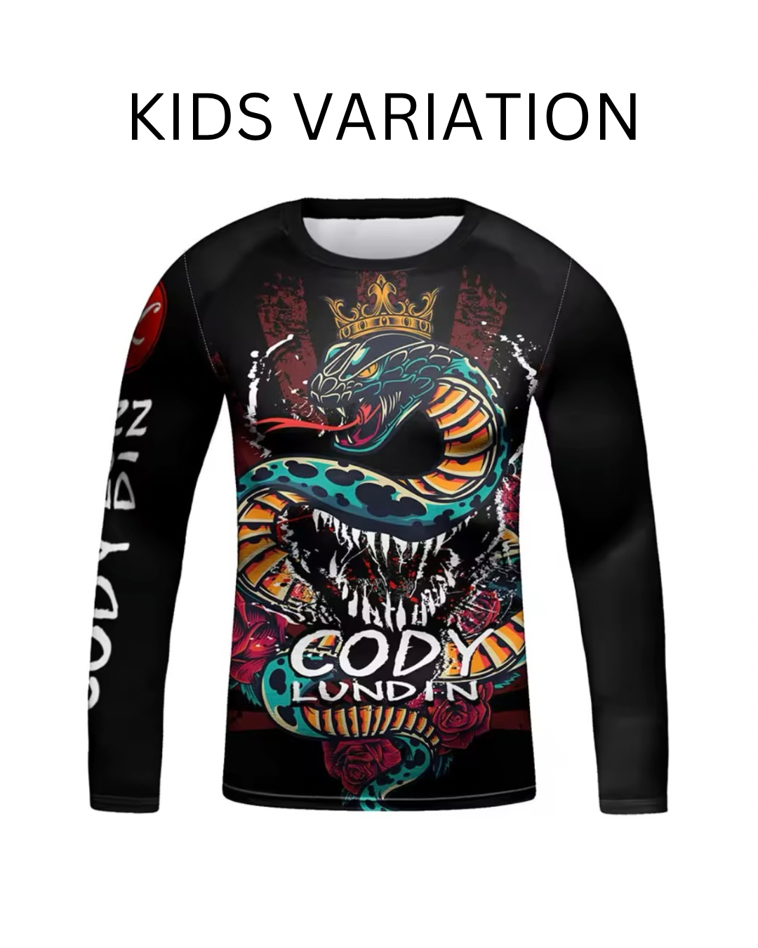 Snake King Premium BJJ / MMA Rash Guard - LONG & SHORT SLEEVE VARIATIONS - MADE TO ORDER 2 WEEK DISPATCH