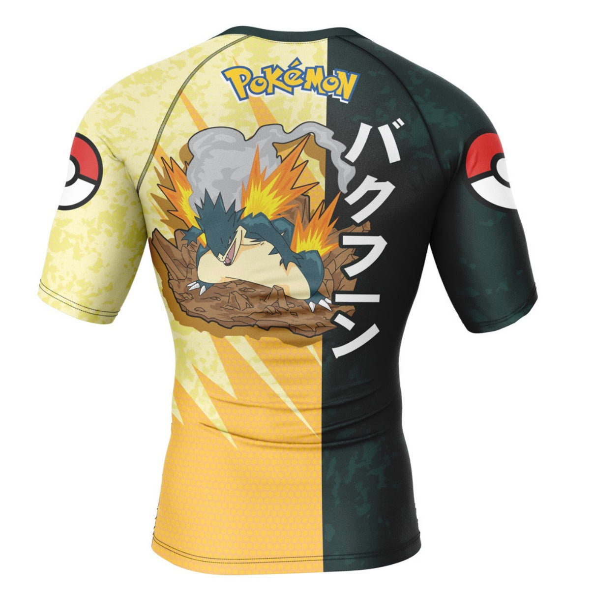 Pokemon Typhlosion Premium Short Sleeve Rash Guard - MADE TO ORDER 2 WEEK DISPATCH