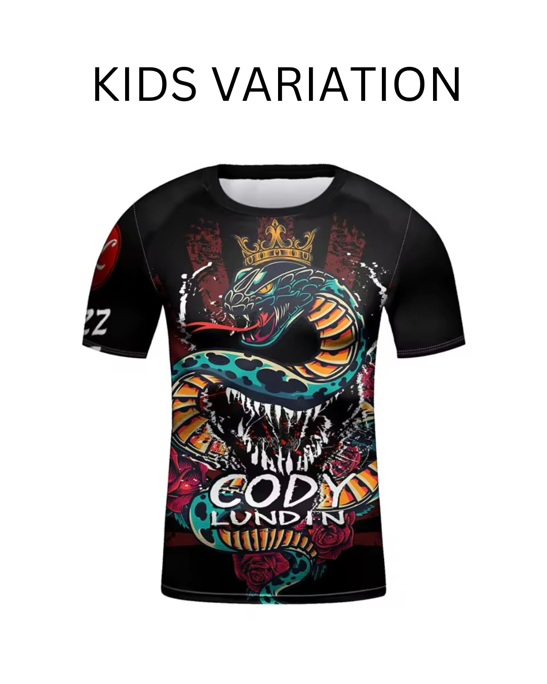 Snake King Premium BJJ / MMA Rash Guard - LONG & SHORT SLEEVE VARIATIONS - MADE TO ORDER 2 WEEK DISPATCH