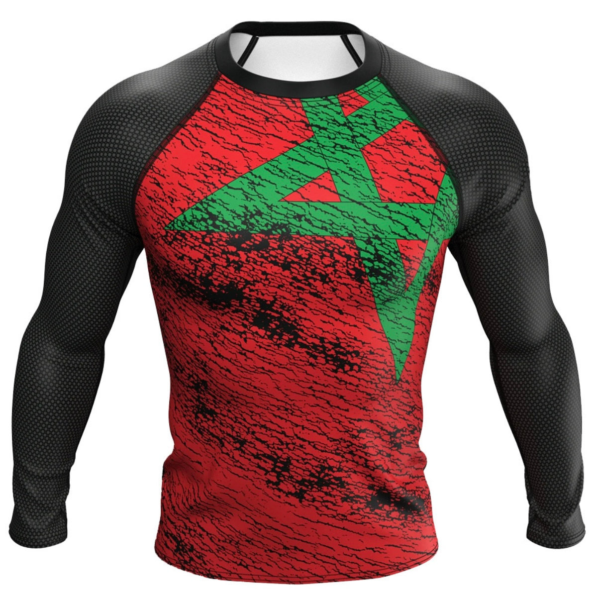 Morocco (al-Maghrib) Premium Rash Guard - LONG OR SHORT SLEEVE - MADE TO ORDER 2 WEEK DISPATCH