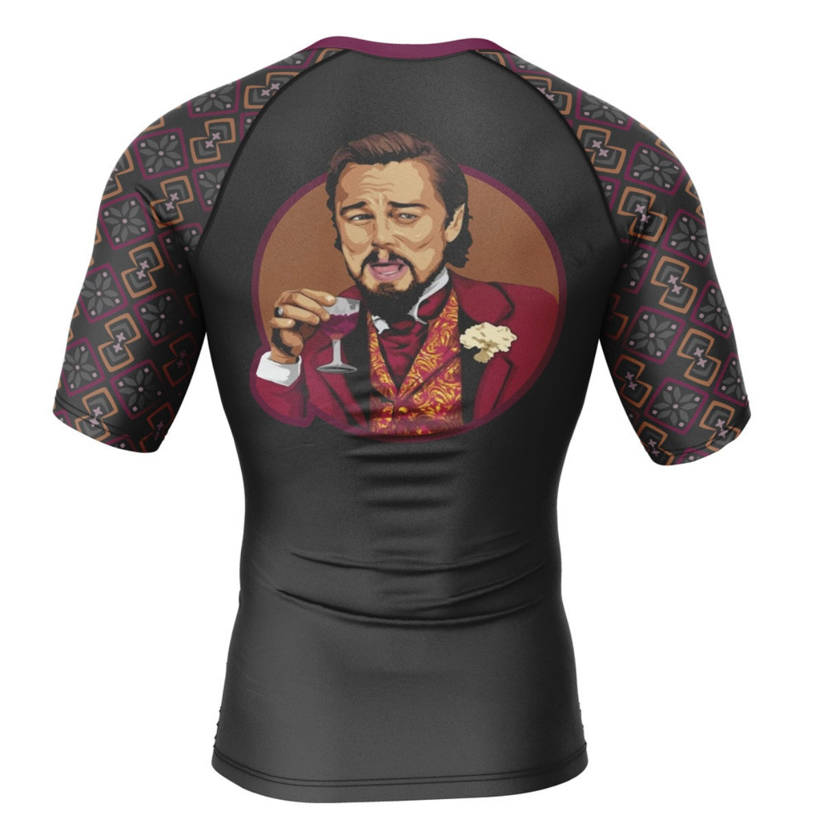 Laughing Leonardo DiCaprio Premium Short Sleeve Rash Guard - MADE TO ORDER 2 WEEK DISPATCH