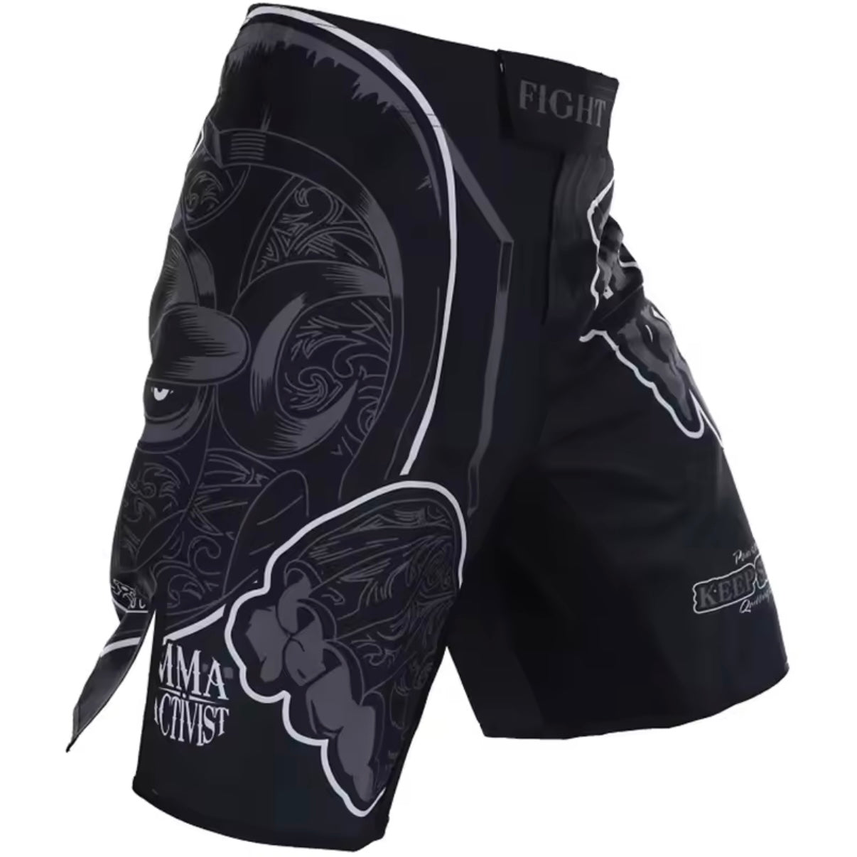 Black Fight Premium MMA Grappling Shorts - MADE TO ORDER 2 WEEK DISPATCH