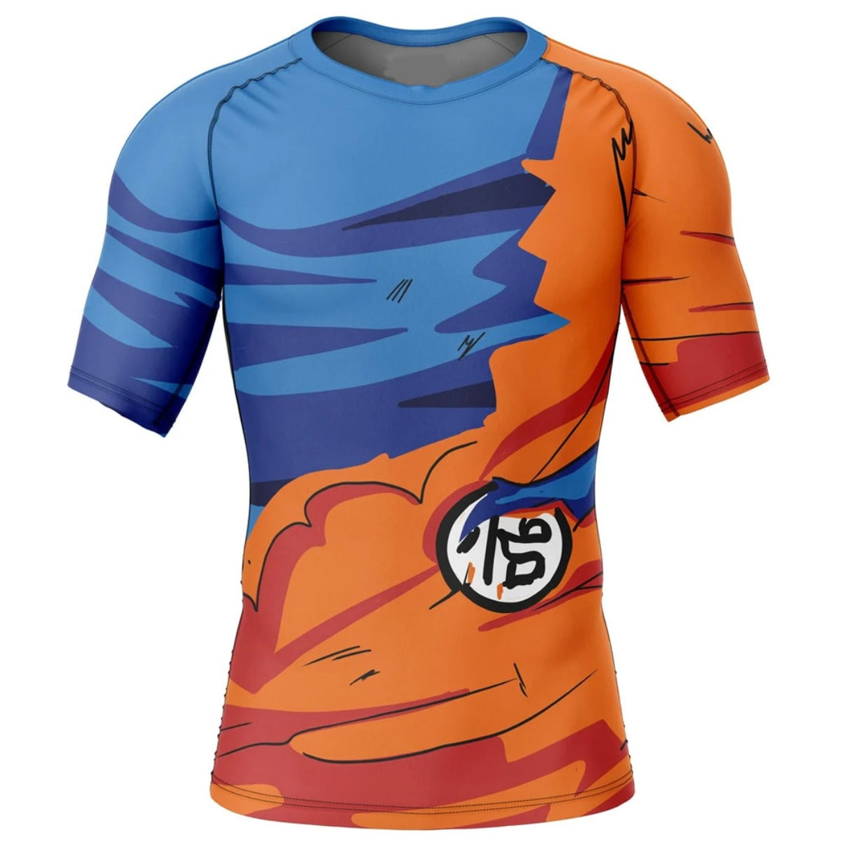 Dragon Ball Z Goku Torn Premium Rash Guard - LONG OR SHORT SLEEVE - MADE TO ORDER 2 WEEK DISPATCH