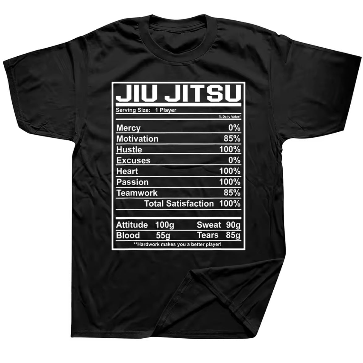 Jiu Jitsu Black White T-Shirt - MADE TO ORDER 2 WEEK DISPATCH