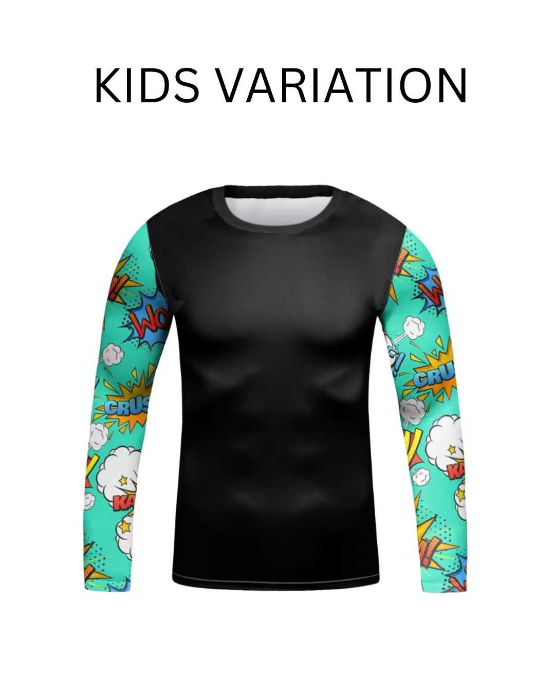 Comic Premium BJJ No Gi / MMA Set. Rash Guard, Shorts & Spats - MADE TO ORDER 2 WEEK DISPATCH