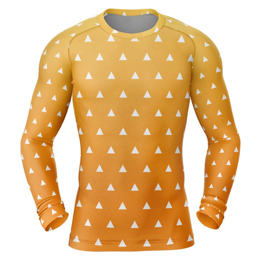 Demon Slayer Zenitsu Agatsuma Premium Rash Guard - LONG OR SHORT SLEEVE - MADE TO ORDER 2 WEEK DISPATCH