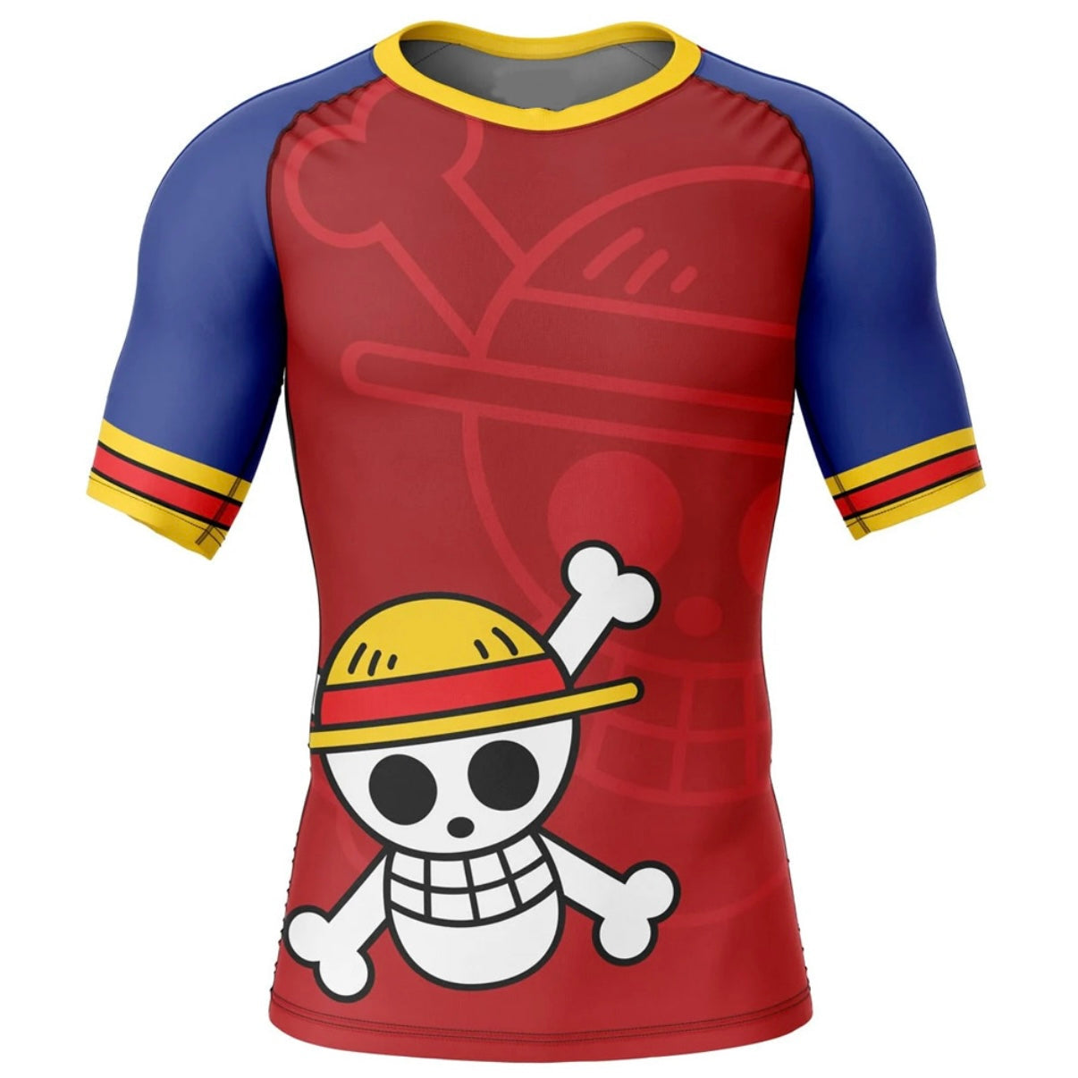 One Piece Monkey D Luffy Premium Rash Guard - LONG OR SHORT SLEEVE - MADE TO ORDER 2 WEEK DISPATCH