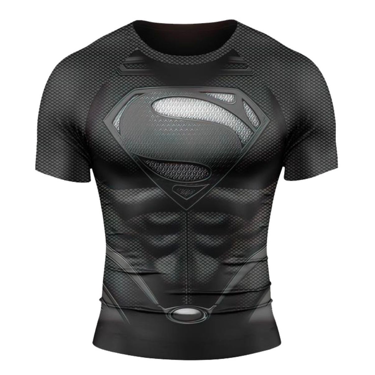 Black Superman Premium Short Sleeve Rash Guard - MADE TO ORDER 2 WEEK DISPATCH