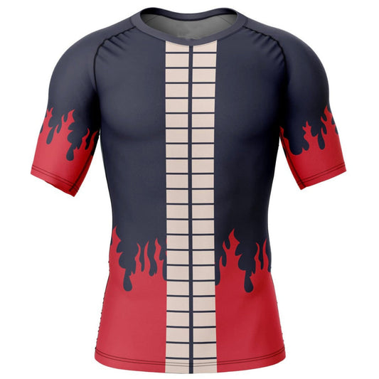 One Piece Ace Alabasta Cloak Premium Short Sleeve Rash Guard - MADE TO ORDER 2 WEEK DISPATCH