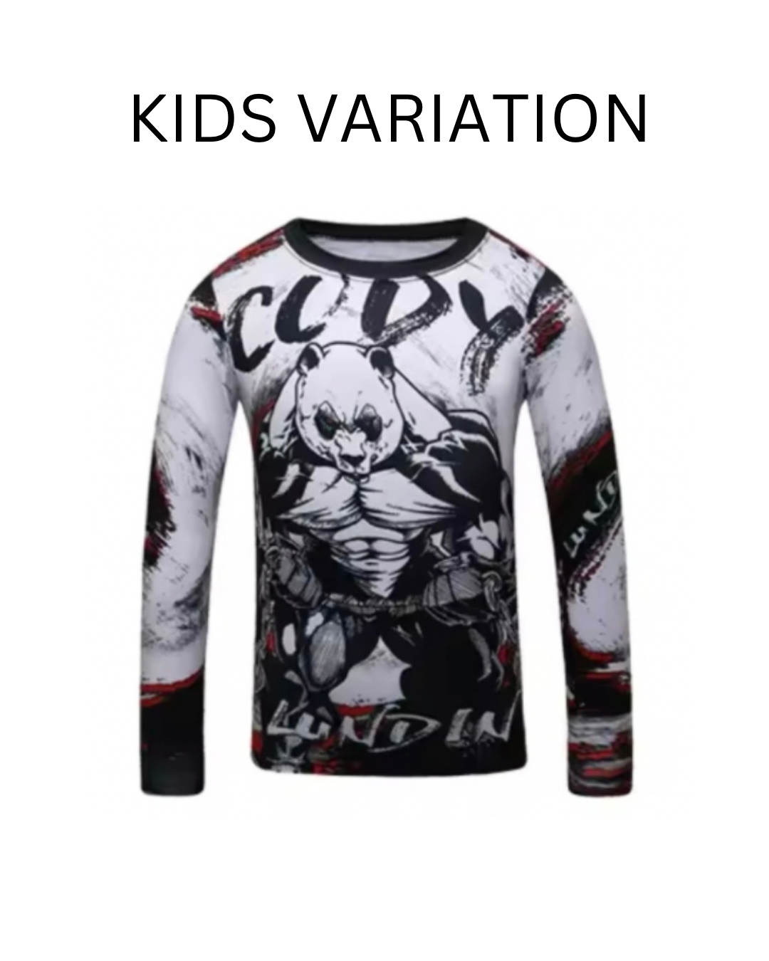 Panda Premium BJJ / MMA Rash Guard - LONG & SHORT SLEEVE VARIATIONS - MADE TO ORDER 2 WEEK DISPATCH