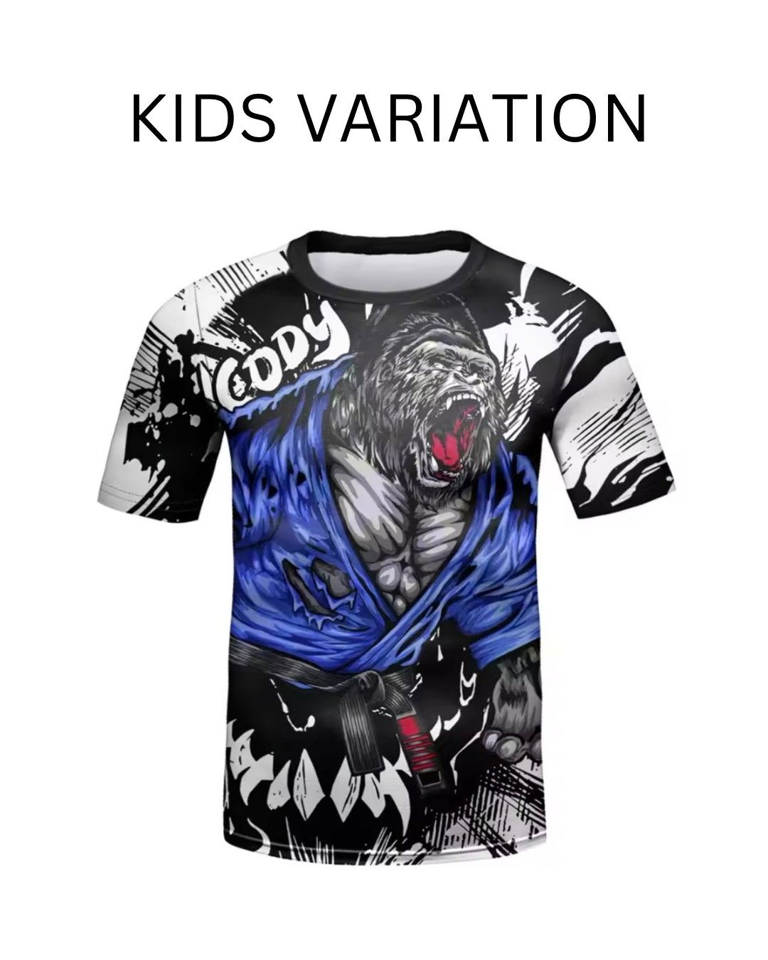 Gorilla Rage Premium BJJ / MMA Rash Guard - LONG & SHORT SLEEVE VARIATIONS - MADE TO ORDER 2 WEEK DISPATCH
