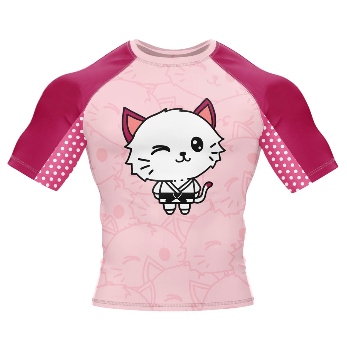 BJJ Cat Premium Rash Guard - LONG OR SHORT SLEEVE - MADE TO ORDER 2 WEEK DISPATCH