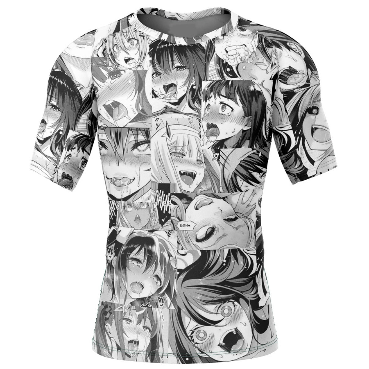Manga Ahegao Premium Rash Guard - LONG OR SHORT SLEEVE - MADE TO ORDER 2 WEEK DISPATCH