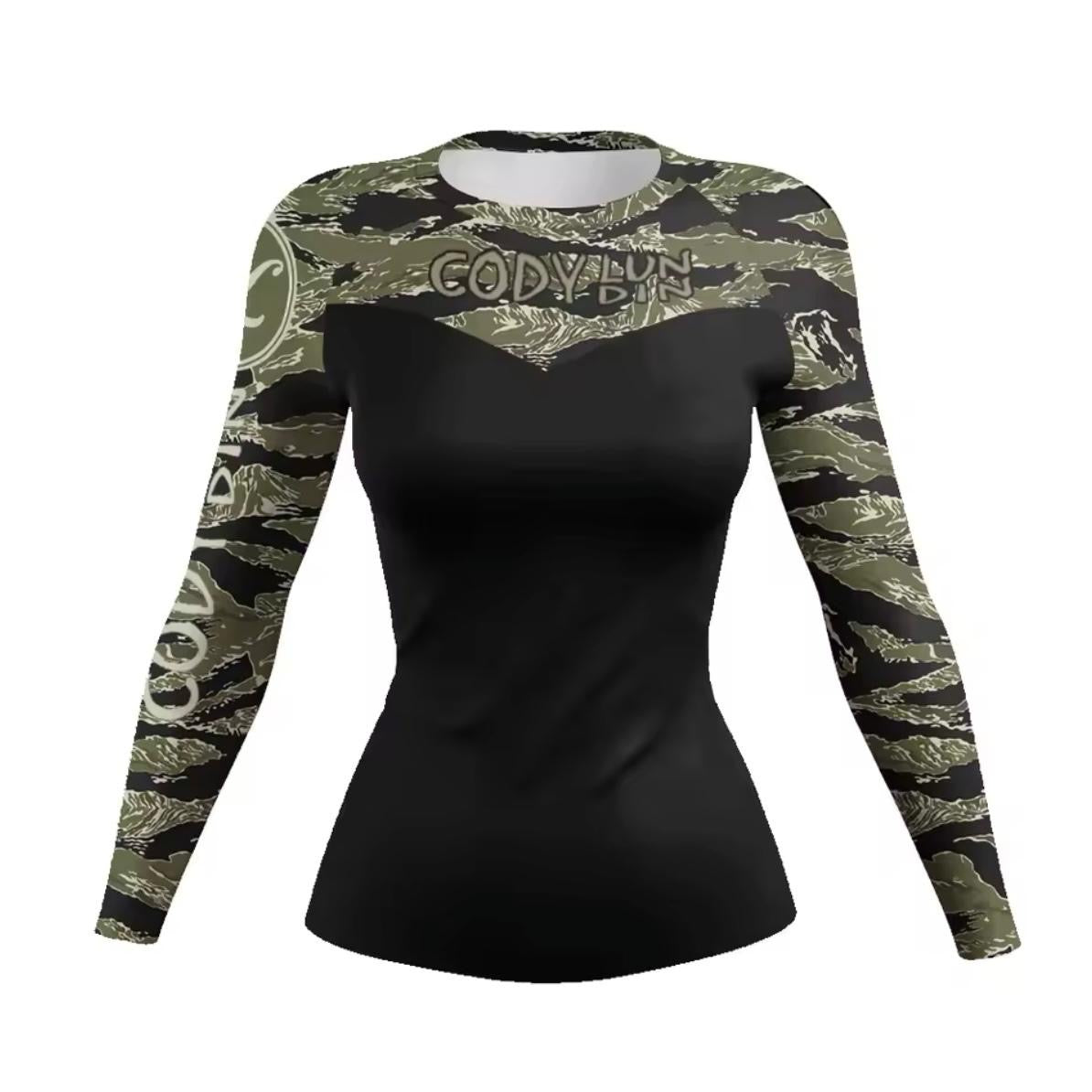 Women’s Green Canopy Premium BJJ / MMA Rash Guard - MADE TO ORDER 2 WEEK DISPATCH