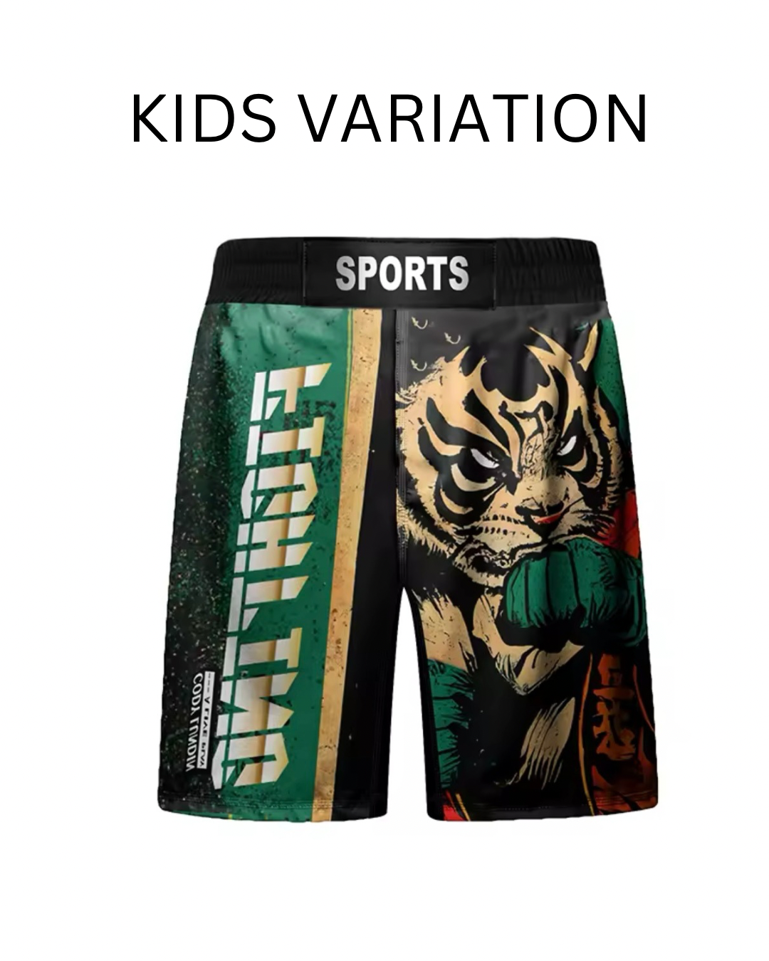 Fighting Tiger Premium BJJ No Gi / MMA Set. Rash Guard, Shorts & Spats - MADE TO ORDER 2 WEEK DISPATCH