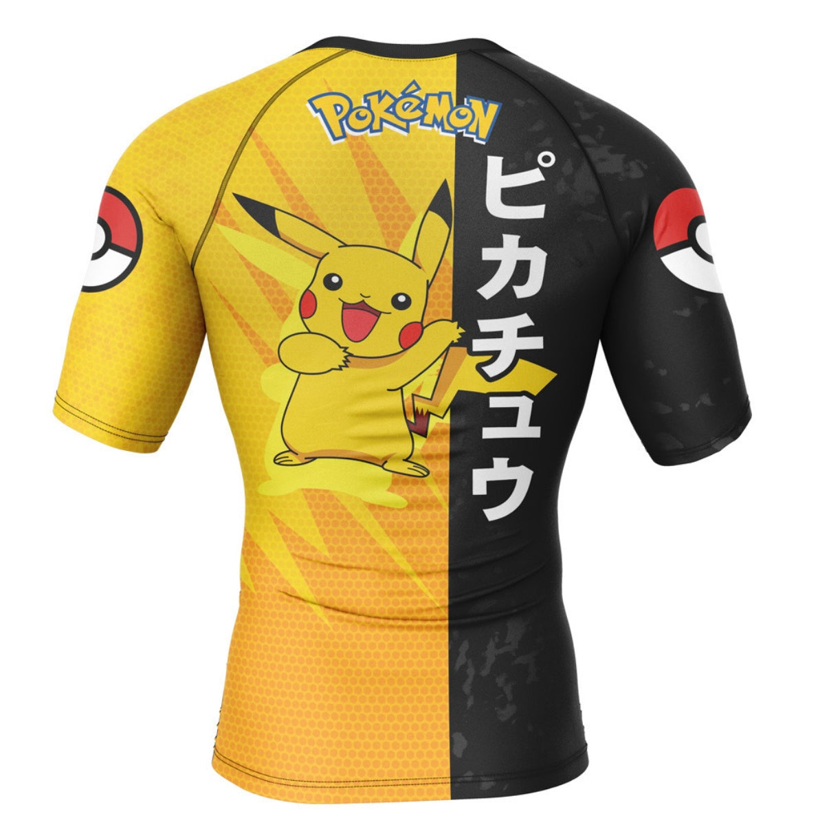 Pokemon Pikachu Thunder Premium Rash Guard - LONG OR SHORT SLEEVE - MADE TO ORDER 2 WEEK DISPATCH