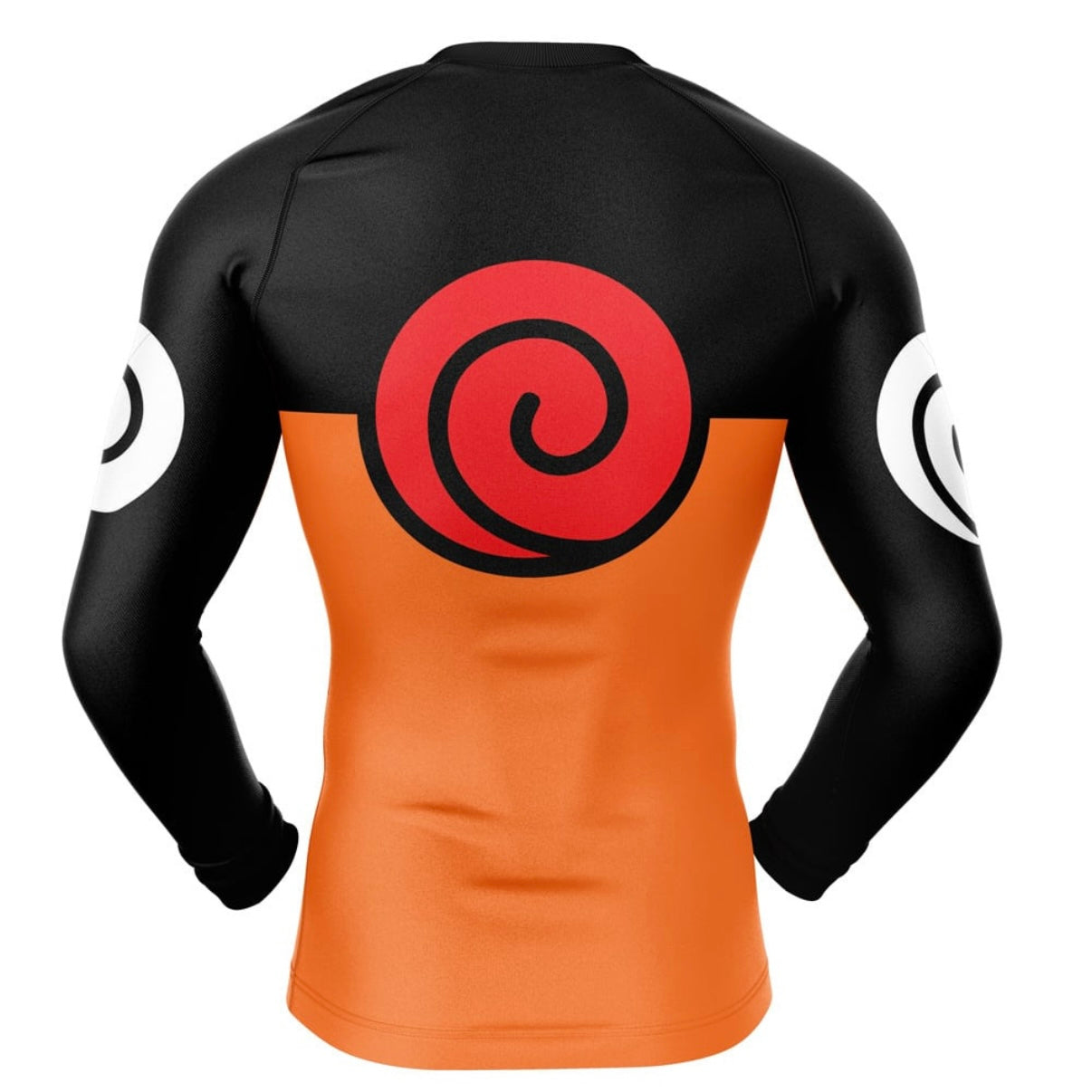 Naruto Uzumaki White Symbol Premium Rash Guard - LONG OR SHORT SLEEVE - MADE TO ORDER 2 WEEK DISPATCH