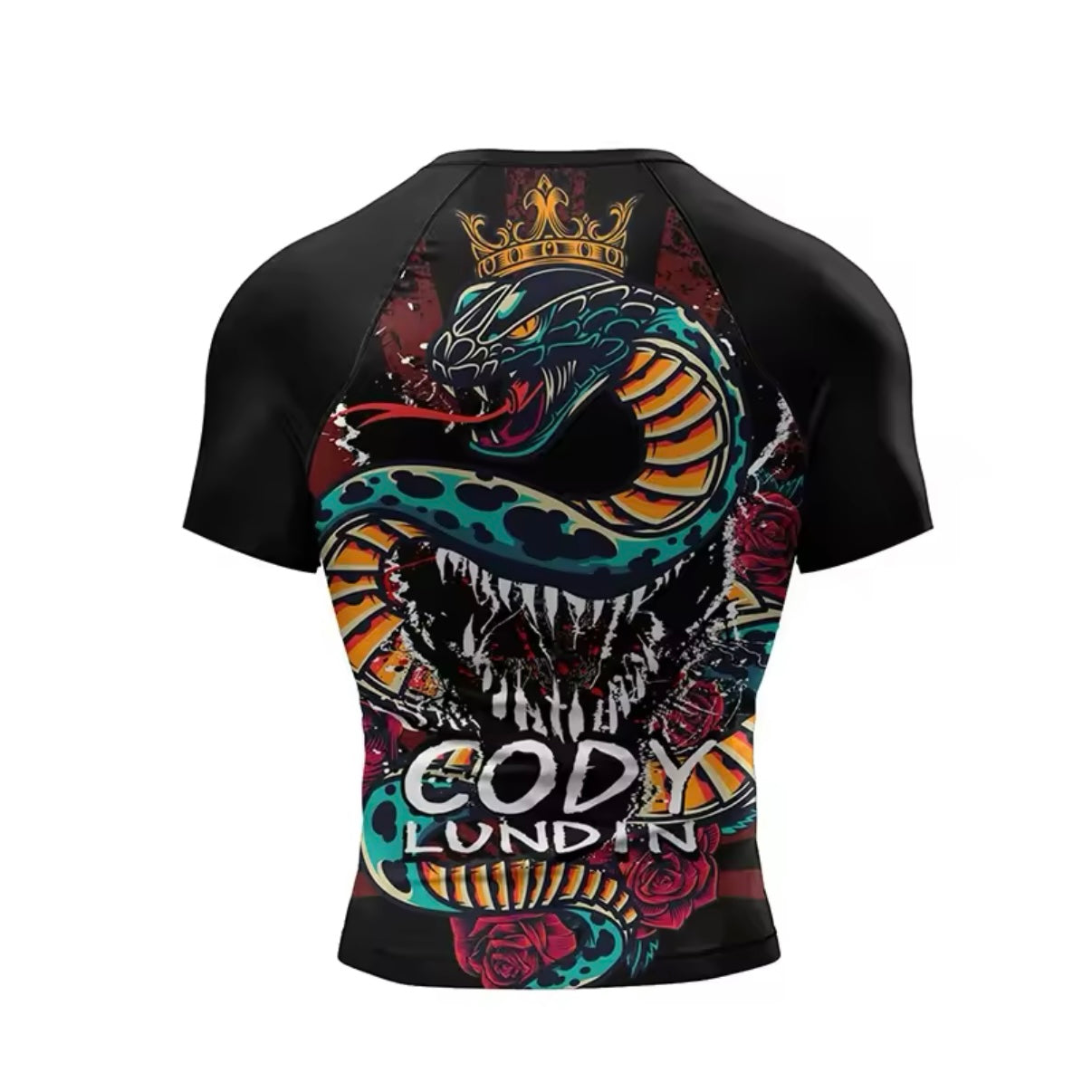 Snake King Premium BJJ / MMA Rash Guard - LONG & SHORT SLEEVE VARIATIONS - MADE TO ORDER 2 WEEK DISPATCH
