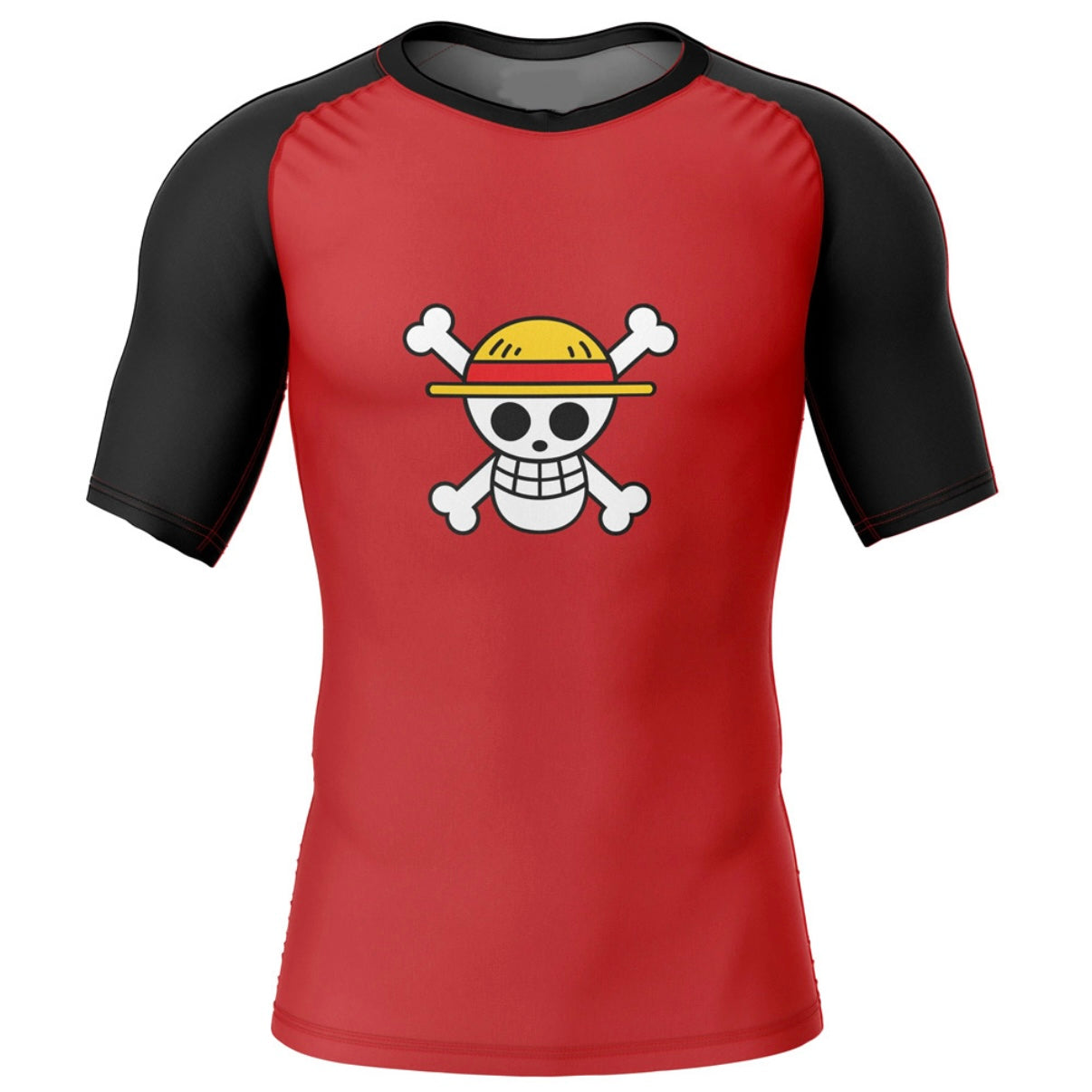 One Piece Luffy Straw Hat Premium Short Sleeve Rash Guard - MADE TO ORDER 2 WEEK DISPATCH