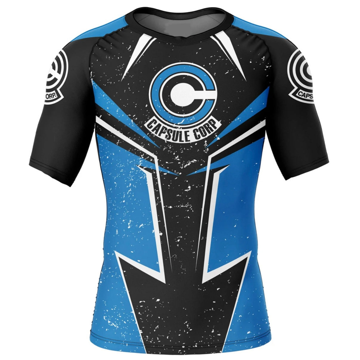 Dragon Ball Z Capsule Corp Premium Short Sleeve Rash Guard - MADE TO ORDER 2 WEEK DISPATCH