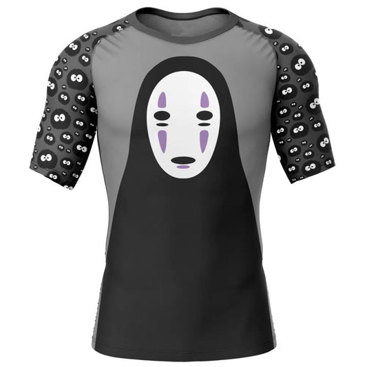 Spirited Away No Face Premium Short Sleeve Rash Guard - MADE TO ORDER 2 WEEK DISPATCH