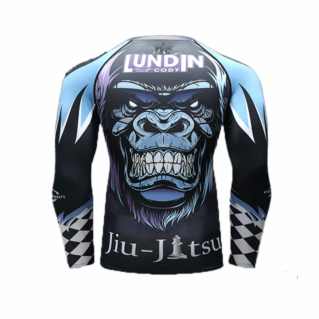 Gorilla Chess Premium BJJ / MMA Long Sleeve Rash Guard - MADE TO ORDER 2 WEEK DISPATCH